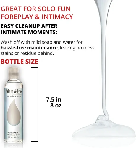Vista 4 de Adam & Eve Lubricante personal a base de silicona, lubricante sexual para adultos para mujeres, hombres, parejas, lubricantes para intimidad