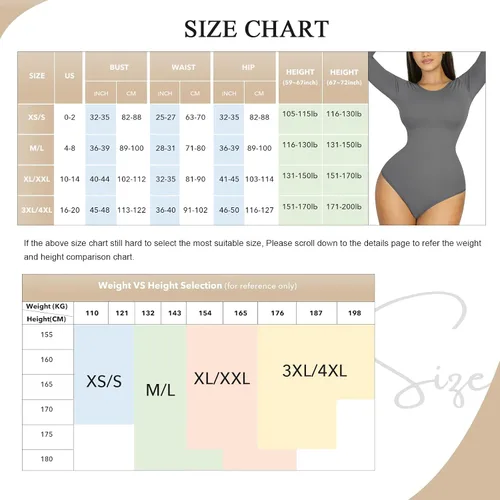 Vista 5 de FeelinGirl Body con control de abdomen para mujer, de manga larga, moldeador, tanga