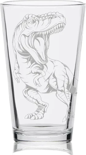 Vista 9 de LumEngrave PTERANODON SKELETON - Vaso de cerveza grabado, diseño de dinosaurio volador, pájaro jurásico, cretácico, Rex, paleontología, gran idea