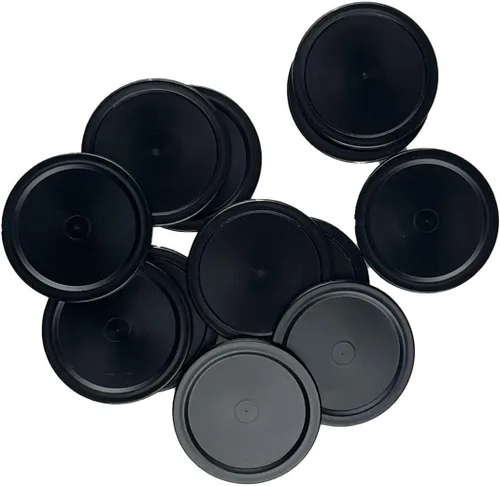 Vista 3 de Paquete de 12 discos de hockey de aire de 2.5 pulgadas para mesa de tamaño pequeño Negro