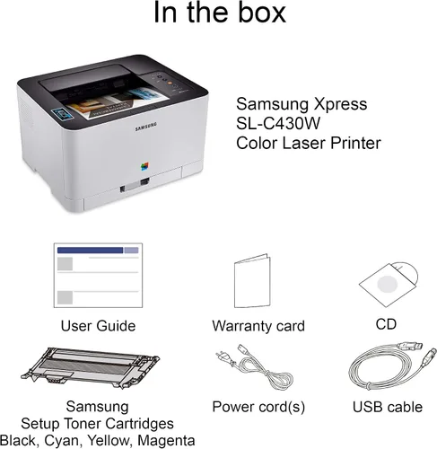 Vista 4 de Samsung Electronics Impresora a color con wifi Xpress SL-C430W/XAA, reposición de Amazon activada