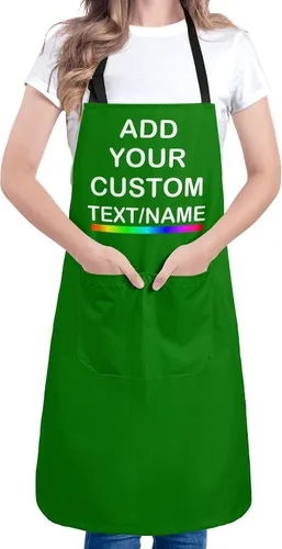 Vista 13 de Delantal personalizado Añadir imagen Texto Nombre Diseño personalizado Cocina Delantales de cocina
