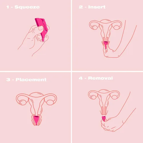 Vista 6 de Copa menstrual Lily Cup de Intimina, talla A, Rosado, 1, 1