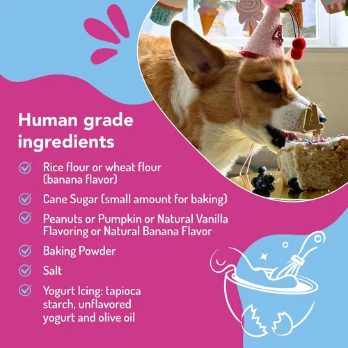 Vista 8 de Puppy Cake - Mezcla de pastel de plátano y glaseado para perros