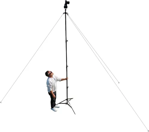 Vista 4 de Glide Gear TST 12 - Soporte de trípode de 12 pies, secciones telescópicas acolchadas con aire, construcción de aluminio resistente, altura