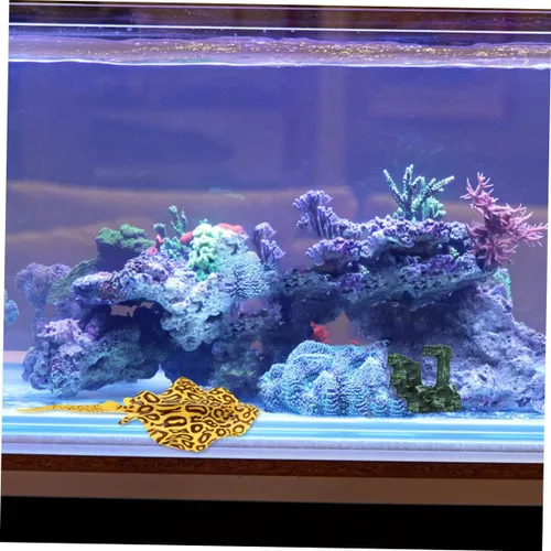 Vista 8 de NOLITOY 2pcs Glowing Silicone Fish Tank Ornaments Realistic Aquarium Decoration for Fish Bowls Safe for
