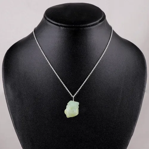 Vista 5 de Collar de aguamarina cruda collar chapado en plata cristal de piedras preciosas ásperas piedra curativa piedra natal de marzo capas novia regalo
