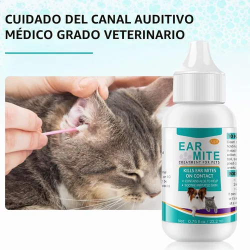 Vista 3 de Tratamiento de ácaros para gatos y perros, fórmula natural de aloe vera