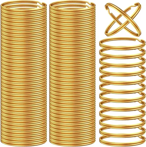 Vista 9 de 100 piezas de anillos de llavero divididos a granel para llaveros y manualidades (bronce 25 mm)