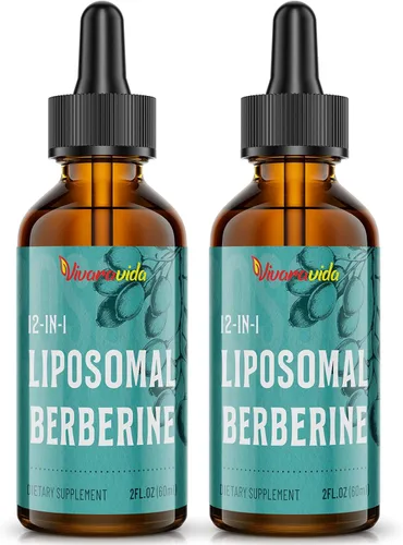Vista 6 de Berberina liposomal HCL - Gotas de berberina con extracto de melón amargo y cúrcuma - 2 fl oz