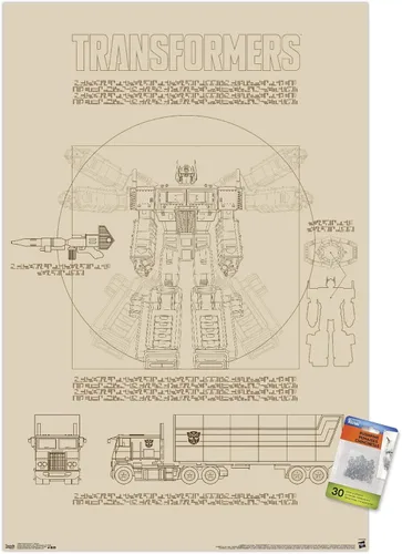 Vista 6 de Trends International Hasbro Transformers - Póster de pared con pasadores de presión, 14.725 x 22.375 pulgadas