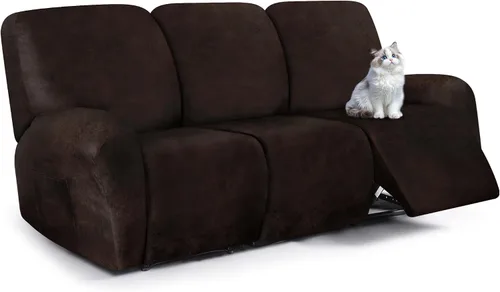 Vista 75 de ANARACHON Fundas para sillas reclinables con aspecto de cuero, funda elástica de 4 piezas, funda suave para silla reclinable, protector de muebles