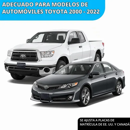 Vista 2 de Soporte de placa de parachoques delantero para Toyota 2000-2026, juego de soportes de placa con 6 tornillos únicos y kit de llave, kit de montaje
