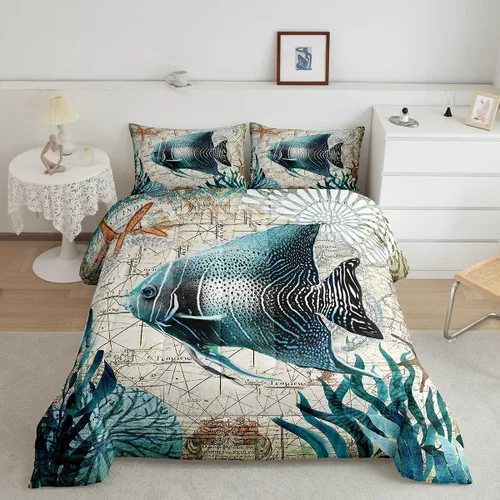 Vista 16 de Erosebridal Juego de ropa de cama individual de animales del zoológico para niños, lindo juego de edredón de animales salvajes de dibujos animados