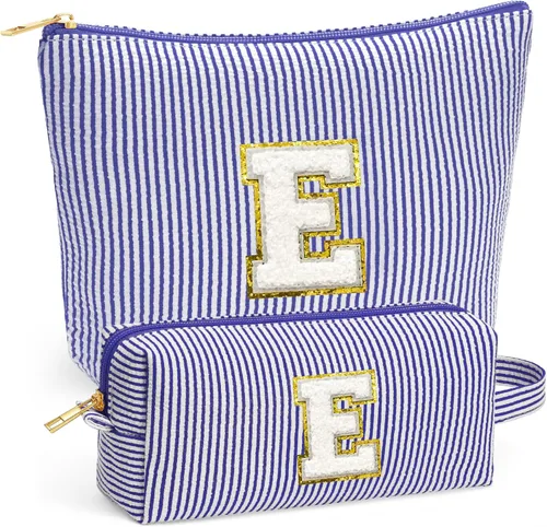 Vista 14 de Set de Bolsos de Maquillaje de Viaje - Bolso Inicial de Aseo de Viaje, Bolso de Cosméticos Portátil Bolso de Maquillaje de Viaje con Artículos Azul