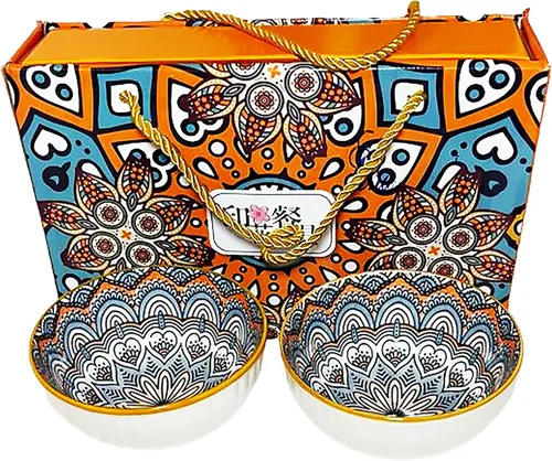 Vista 5 de Chandler Cuencos de porcelana (corazón, 2 cuencos)