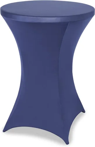 Vista 22 de FestiCorp Mantel de Mesa Negro de Spandex, Manteles Ajustados para Cóctel, Manteles Elásticos Redondos para Mesa Alta para Fiestas, Bar, Bodas