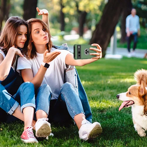 Vista 8 de para Funda Pixel 7 con Protector de Pantalla HD, Anti-impactos para Funda de Teléfono Google Pixel 7 con Soporte Anular Magnético de 360°, Funda