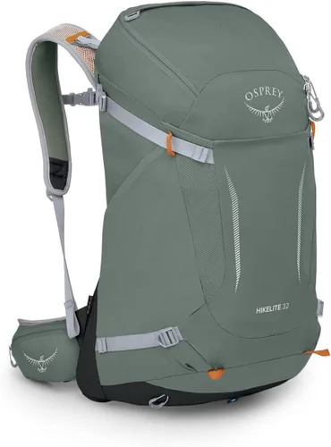 Vista 18 de Osprey Hikelite 32L Mochila ligera para senderismo - Mochila de viaje plegable y duradera con funda para lluvia para hombres y mujeres, Azul Atlas