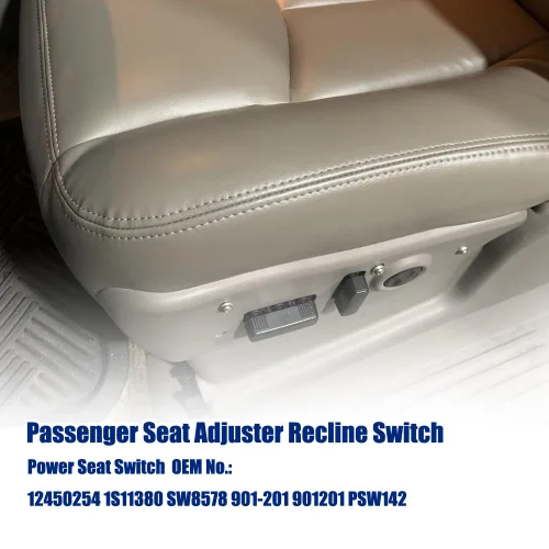Vista 3 de Interruptor de ajuste eléctrico de asiento de 6 vías, interruptor del asiento del lado del pasajero #12450254 compatible con Cadillac Escalade Chevy