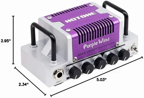 Vista 7 de Hotone Nano Legacy Purple Wind - Cabezal de amplificador de guitarra compacta de 5 vatios con ecualizador de 3 bandas