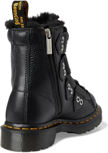 Vista 5 de Dr. Martens Botas de combate con forro de piel de encaje a punta 1460 para mujer