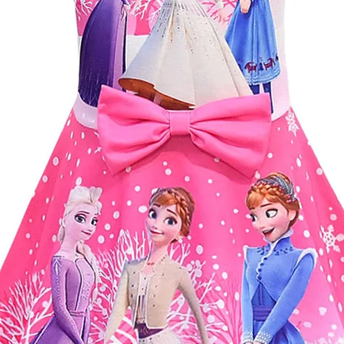 Vista 3 de YODISON Elsa Dress for Girls, Princess Snow Costume Party Dress Little Girls Cosplay Dress up