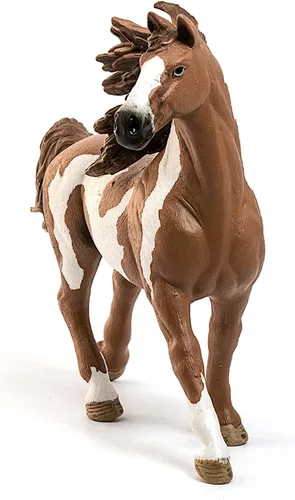 Vista 2 de Schleich Farm World, juguetes de animales realistas para niños y niñas, figura de caballo manchado de semental pinto, a partir de 3 años
