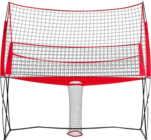 Vista 11 de VEVORAdjustable Height Badminton Net Set for Backyard Beach Lawn, Outdoor Portable Volleyball Net with Carrying Bag, 4 Square Quick Assemble Game