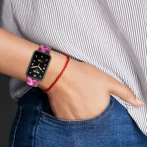 Vista 3 de Senter Banda de liberación rápida de silicona suave para Huawei Band 7 pro Smart Watch