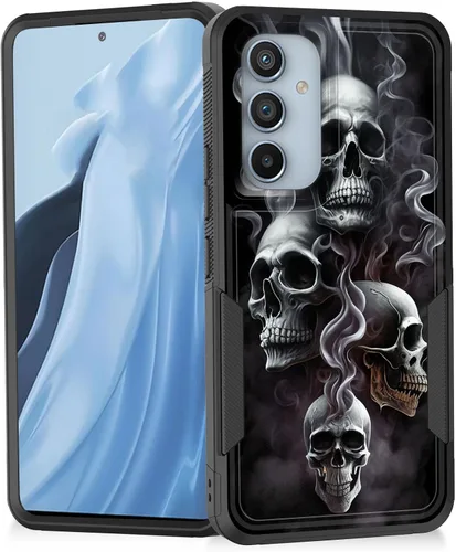 Vista 161 de Funda para Galaxy A14 5G, resistente de doble capa híbrida de policarbonato duro, goma suave, a prueba de golpes, funda protectora resistente