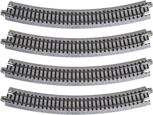 Vista 4 de Kato USA Model Train Products Unitrack, 13.701 in (13 3/4") Radius 30-Degree Curve Track (4 piezas)