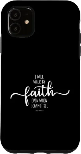 Vista 8 de iPhone 16 I Will Walk By Faith, God Jesus Christian Bible Inspiration Case