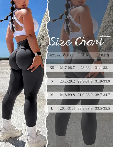 Vista 6 de Leggings de cintura en V para mujer, sin costuras, para entrenamiento, gimnasio, cintura alta, control de abdomen, pantalones de yoga