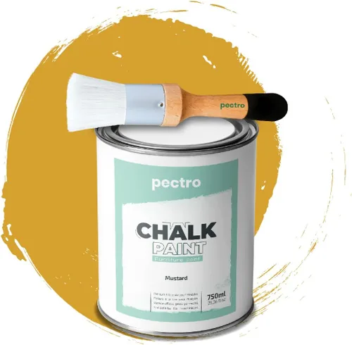 Vista 15 de Pintura de tiza para muebles 25 fl.Oz. (750ml) + Pincel especial de pintura de tiza - Pintura para muebles sin lijar ni imprimar - Pintura de tiza