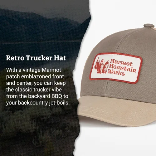 Vista 4 de MARMOT Sombrero de camionero retro