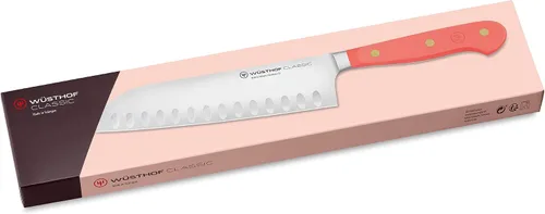 Vista 7 de WÜSTHOF Cuchillo Santoku clásico de melocotón coral de 7