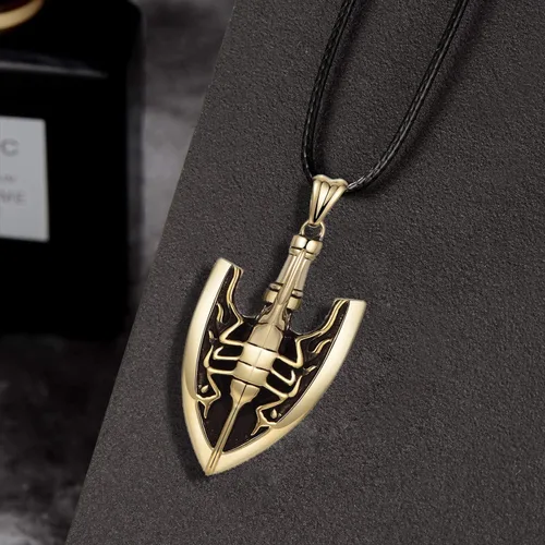 Vista 4 de Trigram JJBA Jojo Bizarre Adventure Merch Anime Stone Ocean Stand - Collar con colgante de flecha de insectos