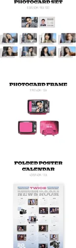 Vista 4 de TWICE 2024 Season's Greetings TWICE NEWS ROOM Our Top Story of 2024 Box+Poster Calendar+Desk