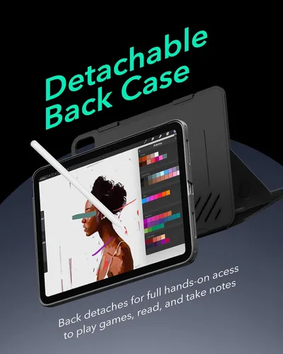 Vista 7 de ESR Funda para iPad A16, Funda para iPad de 11ª/10ª Generación (2025/2022), Cubierta Magnética Extraíble, Soporte Ajustable Vertical/Horizontal