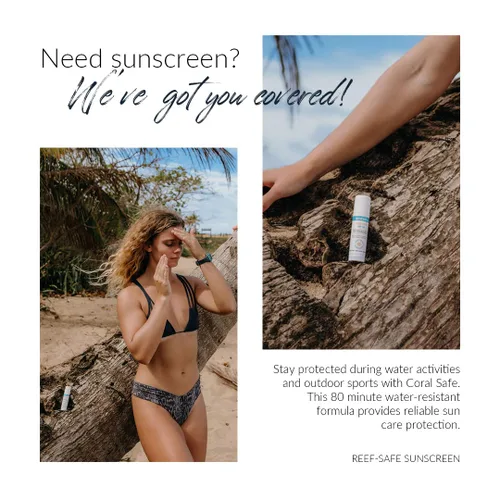 Vista 4 de Protector solar seguro para arrecifes SPF 50 en barra para rostro - Biodegradable, aprobado en Hawái y México, con zinc, vitamina E, libre