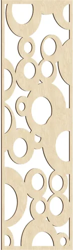 Vista 164 de 9 3/8"W x 24 3/8"H x 1/4"T Farwell Decorativos Paneles de Pared de Madera Calado, Hickory