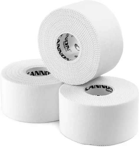 Vista 14 de Cannon Sports Cinta atlética de alta calidad, 1.5 pulgadas x 45 pies por rollo, fácil de rasgar, sin residuos pegajosos, muy fuerte, hipoalergénica