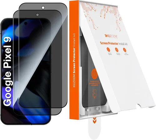 Vista 8 de KUZOOM Paquete de 2 protectores de pantalla de vidrio templado transparente HD para Google Pixel 9, película protectora de pantalla inastillable