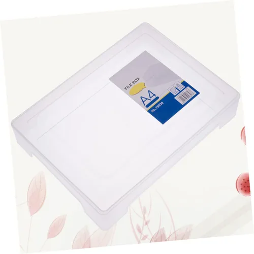 Vista 5 de MAGICLULU Caja portátil para álbum de recortes, archivo de arte portátil, fundas delgadas, organizador de archivos transparente, anillos