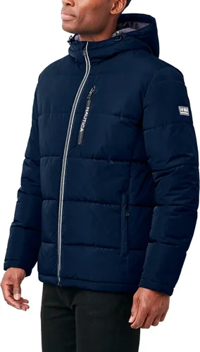 Vista 2 de Nautica Parka con capucha para hombre, resistente al agua y al viento