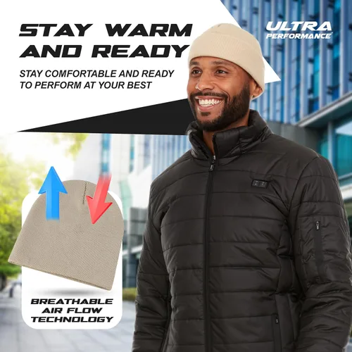 Vista 3 de Ultra Performance Paquete de 3 gorros de invierno para hombres y mujeres, gorros de calavera para hombre y mujer