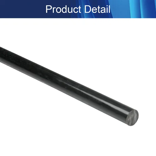 Vista 4 de Aicosineg Varilla redonda de plástico Polioximetileno Stick para la industria mecánica POM sólido duro negro 1/3 x 39-3/8 pulgadas (D x L) 1 unidad