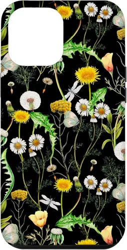 Vista 25 de iPhone 11 Pro Wildflowers Botanical Daisy Flores Dandelion Libélula Estuche de regalo