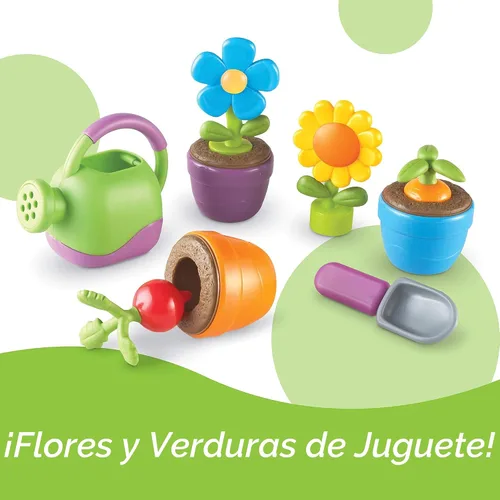 Vista 4 de Learning Resources New Sprouts Grow It! Juego de jardinería para niños pequeños, 9 piezas, a partir de 2 años, juguetes de aprendizaje para niños